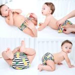 Baby Cloth Nappies Babies 10 Pack Washable Nappies Diapers 5 Cloth Diapers & 5 Reusable Nappies Inserts Adjustable Super Absorbent Pocket Nappy Infants (Gray Unicorn Flamingo Rabbit Lemon) - Image 7